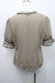 画像2: INGEBORG / 水玉柄スタンドレースカラーブラウス M ベージュ I-26-01-10-026-LO-BL-SA-ZI (2)
