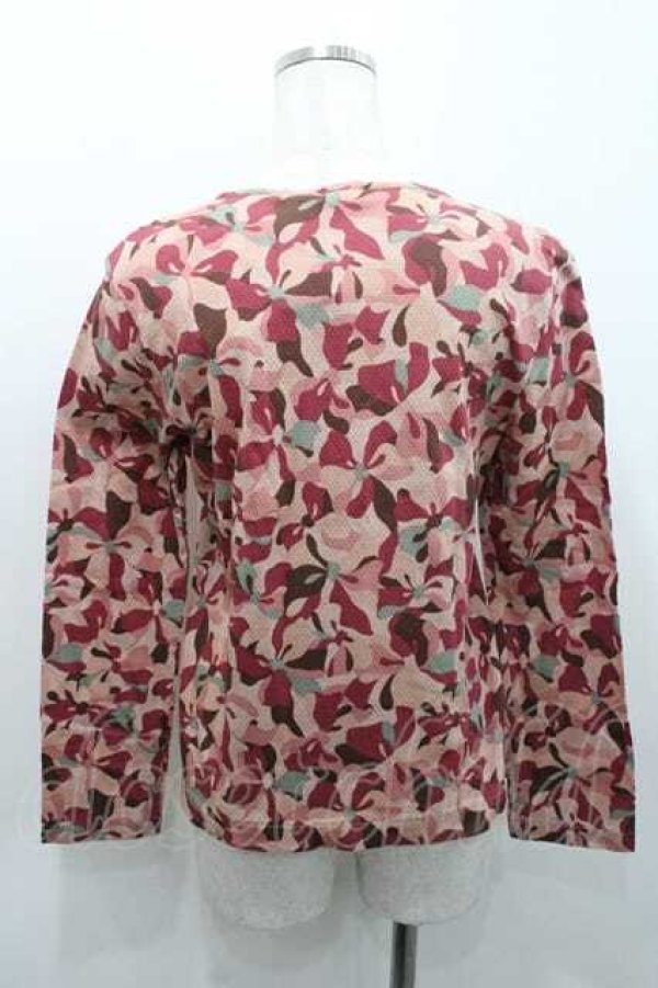 画像2: INGEBORG / リボンカモフラージュ柄カーディガン L ピンク I-26-01-10-031-LO-TO-SA-ZI (2)