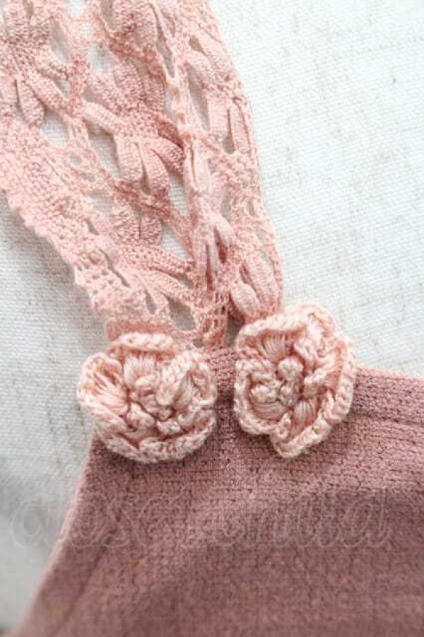 画像3: INGEBORG / 肩紐レース&モチーフ付キャミソール 11号 ピンク I-26-01-10-033-LO-TO-SA-ZI (3)