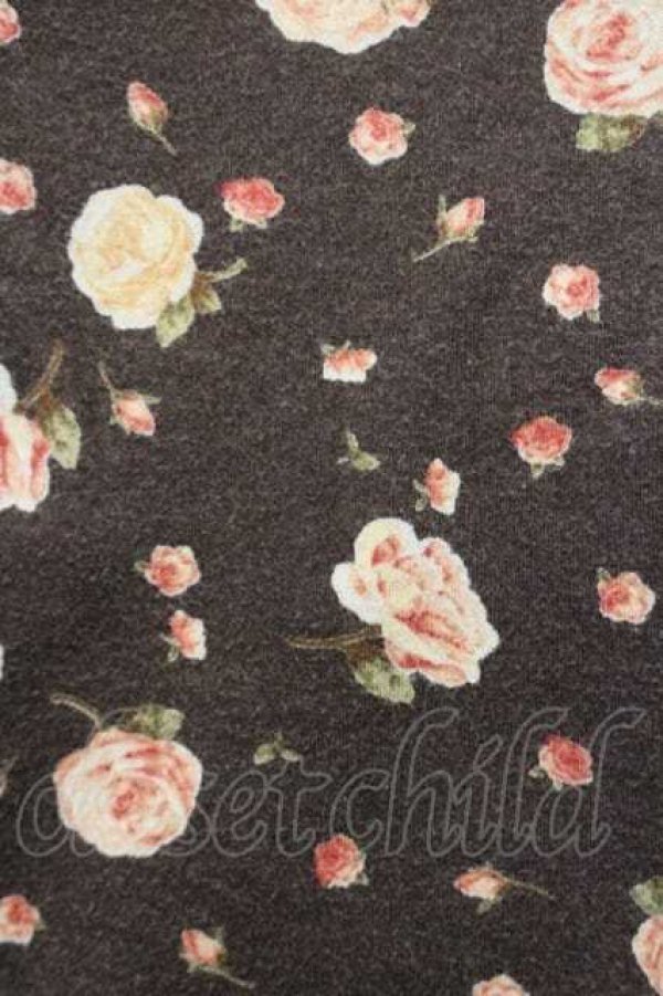 画像4: PINK HOUSE / 薔薇柄胸元ハシゴレース五分袖トップス L ブラウン I-26-01-10-034-LO-TO-SA-ZI (4)