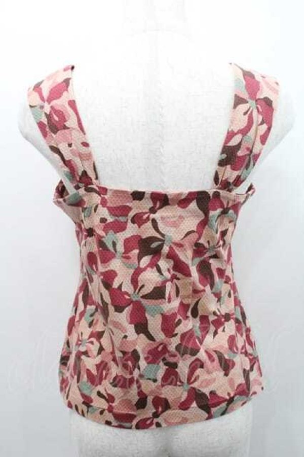 画像2: INGEBORG / リボンカモフラージュ柄キャミソール L ピンク I-26-01-10-035-LO-TO-SA-ZI (2)