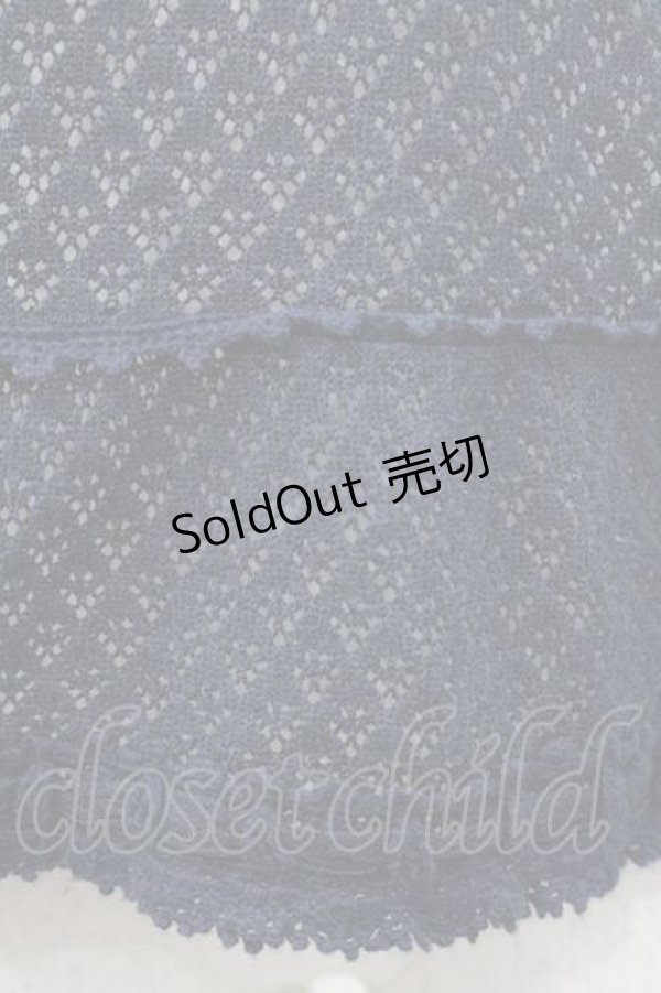 画像4: INGEBORG / モチーフ付きニットタンクトップ L ネイビー I-26-01-10-036-LO-TO-SA-ZI (4)