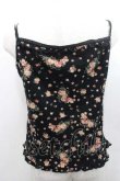 画像2: PINK HOUSE / 花柄前開きキャミソール L ブラック I-26-01-10-037-LO-TO-SA-ZI (2)