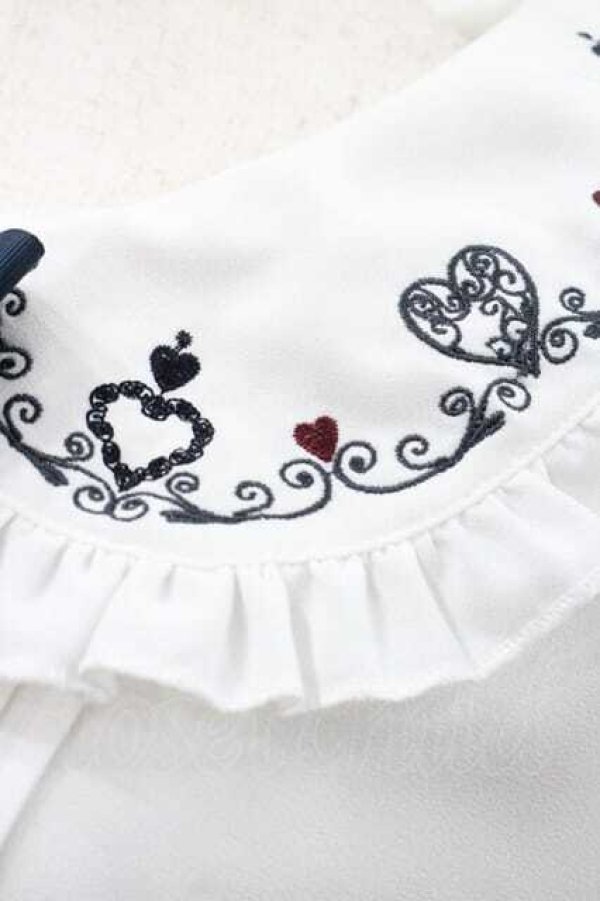 画像4: Amavel / ハートの紋章ヴィンテージバックルブラウス  白 I-26-01-10-004-CA-BL-SA-ZI (4)