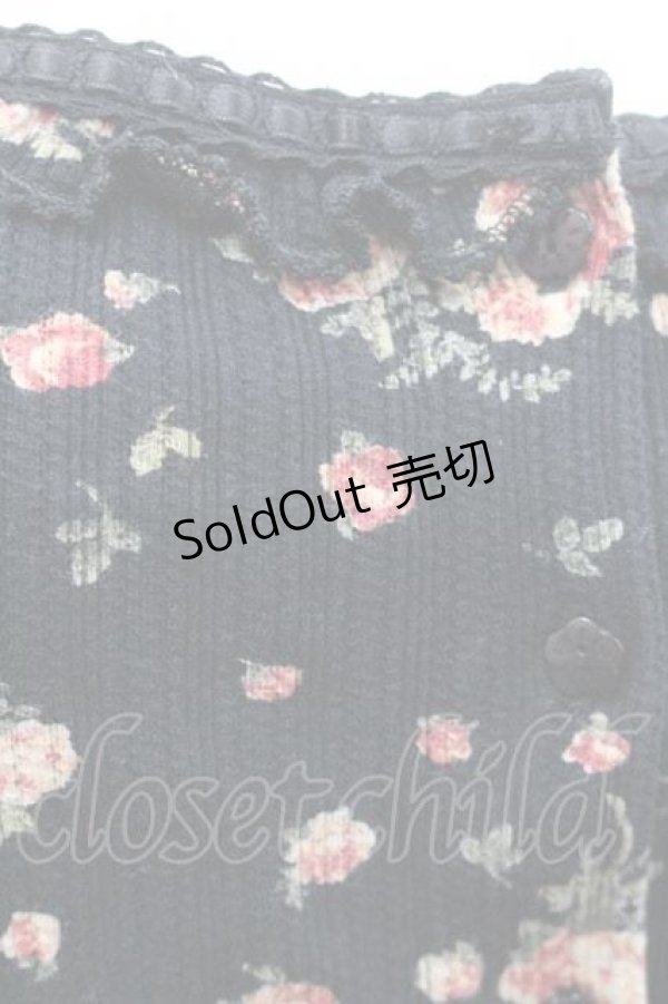 画像3: PINK HOUSE / 花柄前開きキャミソール L ブラック I-26-01-10-037-LO-TO-SA-ZI (3)