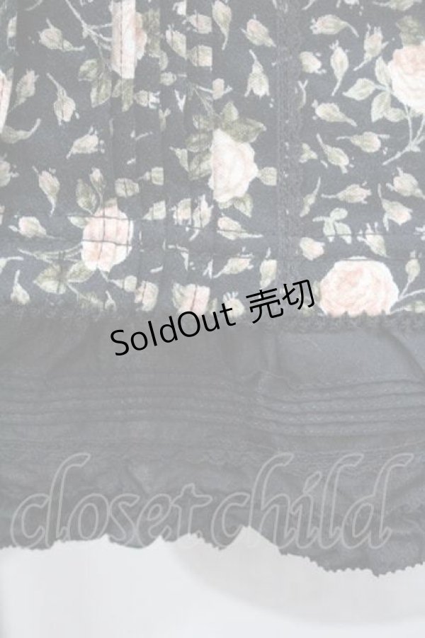 画像5: PINK HOUSE / 薔薇柄前開きキャミソール L ブラック I-26-01-10-038-LO-TO-SA-ZI (5)