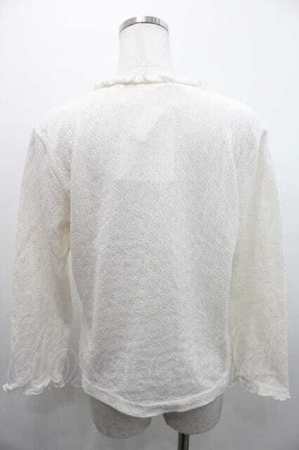 画像2: INGEBORG / 縦フリル長袖トップス M アイボリー I-26-01-10-040-LO-TO-SA-ZI (2)