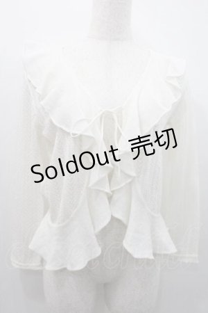 画像: PINK HOUSE / フリルボレロ  ホワイト I-26-01-10-041-LO-TO-SA-ZI