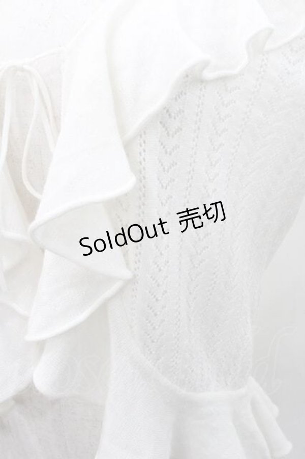 画像3: PINK HOUSE / フリルボレロ  ホワイト I-26-01-10-041-LO-TO-SA-ZI (3)