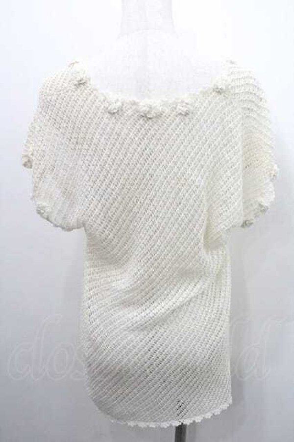 画像2: INGEBORG / モチーフ付ネットトップス M アイボリー I-26-01-10-042-LO-TO-SA-ZI (2)