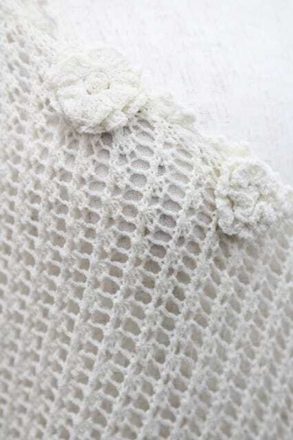 画像4: INGEBORG / モチーフ付ネットトップス M アイボリー I-26-01-10-042-LO-TO-SA-ZI (4)