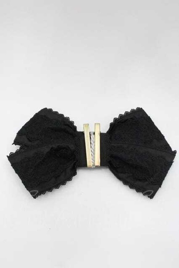 画像2: Hoshibako Works / 月影の待ちびと リボンクリップ  黒 I-26-01-10-001-LO-ZA-SA-ZI (2)