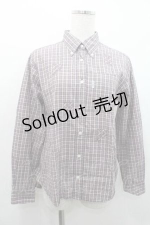 画像: PINK HOUSE / アルファベットアップリケボタンダウンシャツ M パープル I-26-01-10-049-LO-BL-SA-ZI