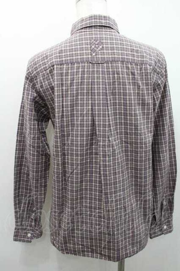 画像2: PINK HOUSE / アルファベットアップリケボタンダウンシャツ M パープル I-26-01-10-049-LO-BL-SA-ZI (2)