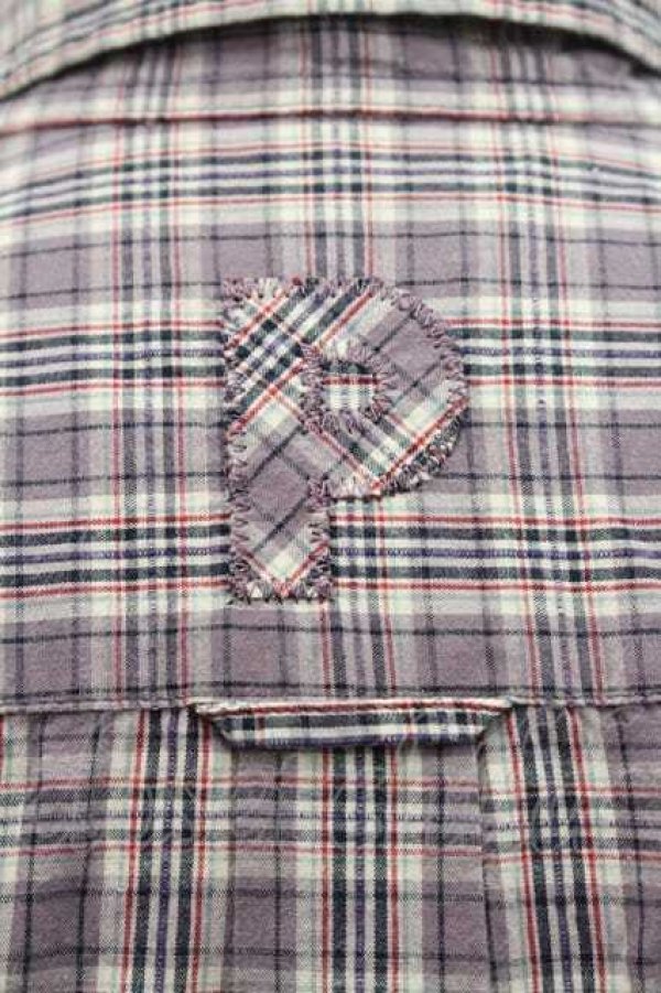 画像3: PINK HOUSE / アルファベットアップリケボタンダウンシャツ M パープル I-26-01-10-049-LO-BL-SA-ZI (3)