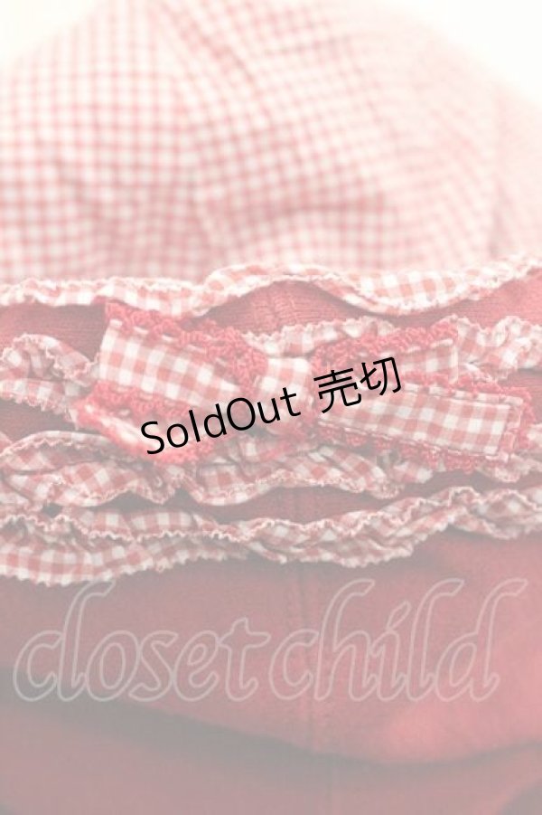 画像3: PINK HOUSE / ギンガムピコフリルパーカー  赤 I-26-01-10-052-LO-TO-SA-ZI (3)