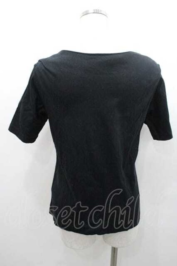 画像2: PINK HOUSE / リボンプリントTシャツ  黒Ｘグレー I-26-01-10-053-LO-TO-SA-ZI (2)