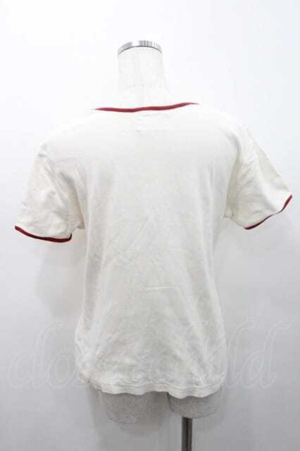 画像2: PINK HOUSE / いるかワッペン半袖カットソー L アイボリーＸ赤 I-26-01-10-054-LO-TO-SA-ZI (2)