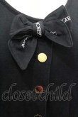 画像3: INGEBORG / リボン&金ボタンスウェットカーディガン  ブラック I-26-01-10-063-LO-TO-SA-ZI (3)