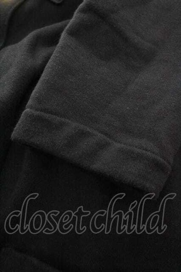 画像5: INGEBORG / リボン&金ボタンスウェットカーディガン  ブラック I-26-01-10-063-LO-TO-SA-ZI (5)