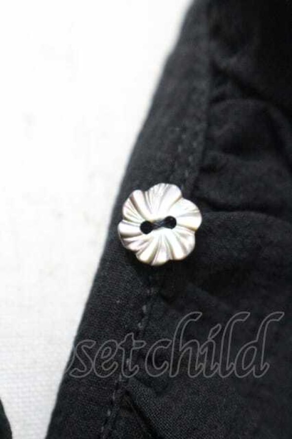 画像4: INGEBORG / フリルシアーブラウス M ブラック I-26-01-10-065-LO-BL-SA-ZI (4)