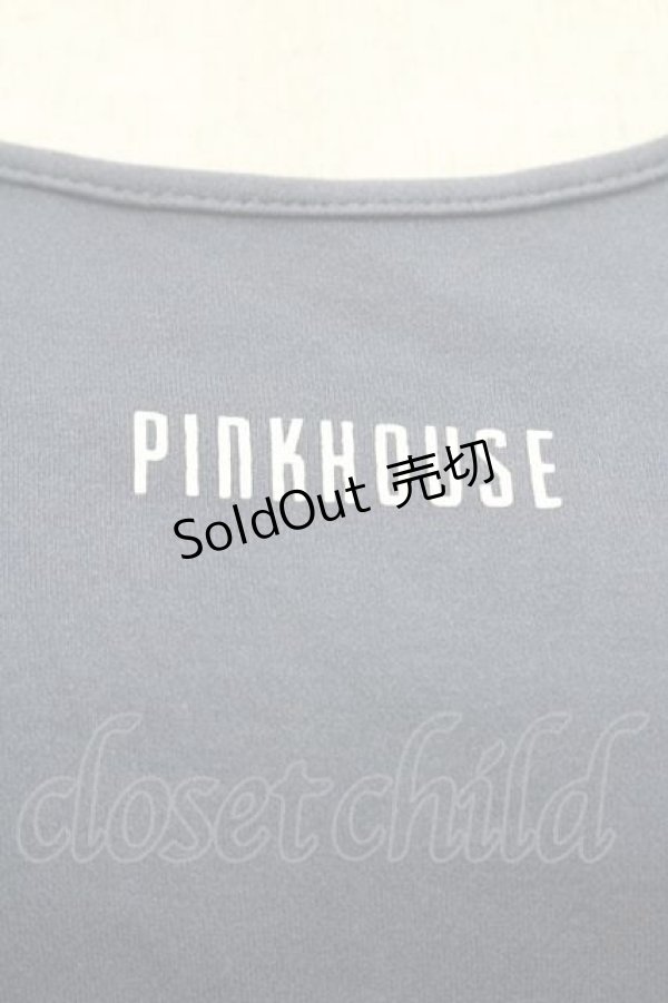 画像3: PINK HOUSE / ロゴ入りパフスリーブカットソー  グレーＸ白 I-26-01-10-068-LO-TO-SA-ZI (3)