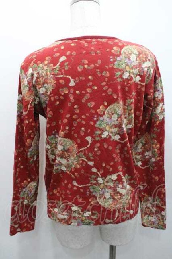 画像2: PINK HOUSE / いちごバスケット柄カットソー  赤 I-26-01-10-070-LO-TO-SA-ZI (2)