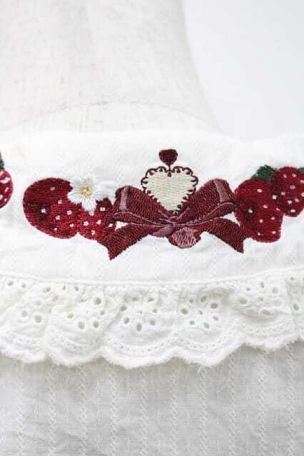 画像4: Amavel / Strawberry Basketコットンブラウス  生成りＸ赤 I-26-01-10-006-CA-BL-SA-ZI (4)