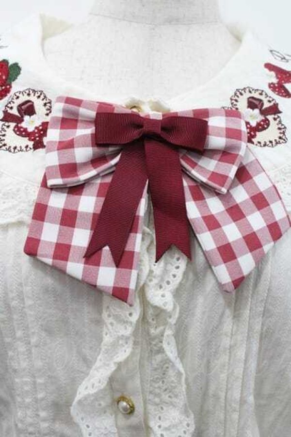 画像5: Amavel / Strawberry Basketコットンブラウス  生成りＸ赤 I-26-01-10-006-CA-BL-SA-ZI (5)