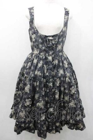 画像: Innocent World / コルセットティアードジャンパースカート  グレー I-26-01-10-077-IW-OP-SA-ZI