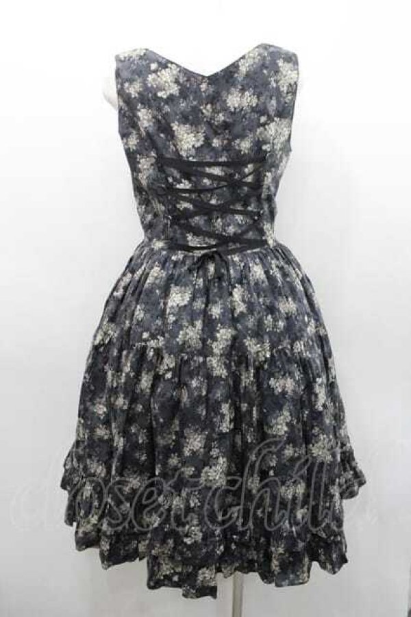 画像2: Innocent World / コルセットティアードジャンパースカート  グレー I-26-01-10-077-IW-OP-SA-ZI (2)