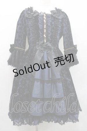 画像: Angelic Pretty / ベルエレーヌドレス  ネイビー I-26-01-10-078-AP-OP-SA-ZI