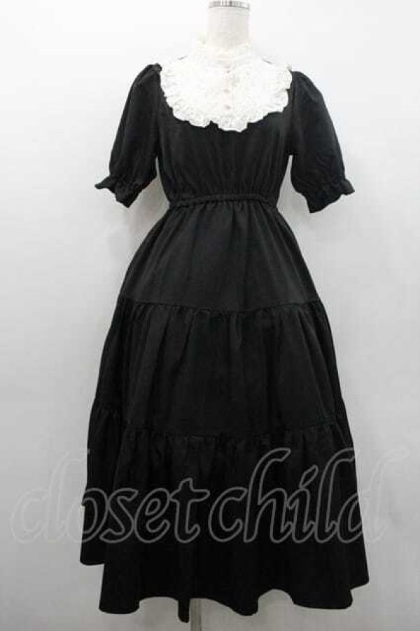 画像1: m petit by misako / TT*AMデシンヨークワンピース S 濃黒 I-26-01-10-079-LO-OP-SA-ZI (1)