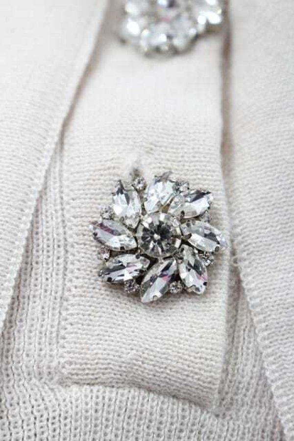 画像3: An MILLE / ビジューボタンニットワンピース  アイボリー I-26-01-10-085-EL-OP-SA-ZI (3)