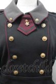 画像3: Amavel / Histoire Epeistミリタリーワンピース  黒Ｘボルドー I-26-01-10-091-CA-OP-SA-ZI (3)