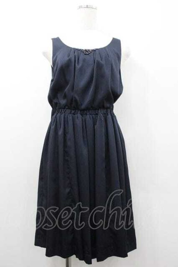 画像1: axes femme / ビジュージャンパースカート  ネイビー I-26-01-10-093-AX-OP-SA-ZI (1)