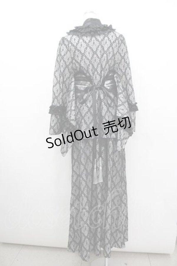 画像4: Hoshibako Works / 月影の待ちびと和様セットアップワンピース  黒 I-26-01-10-095-LO-OP-SA-ZI (4)