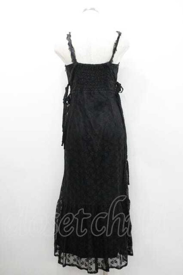 画像3: Me roir / レースロングキャミワンピース  黒ｘシルバー I-26-01-10-097-0-OP-SA-ZI (3)