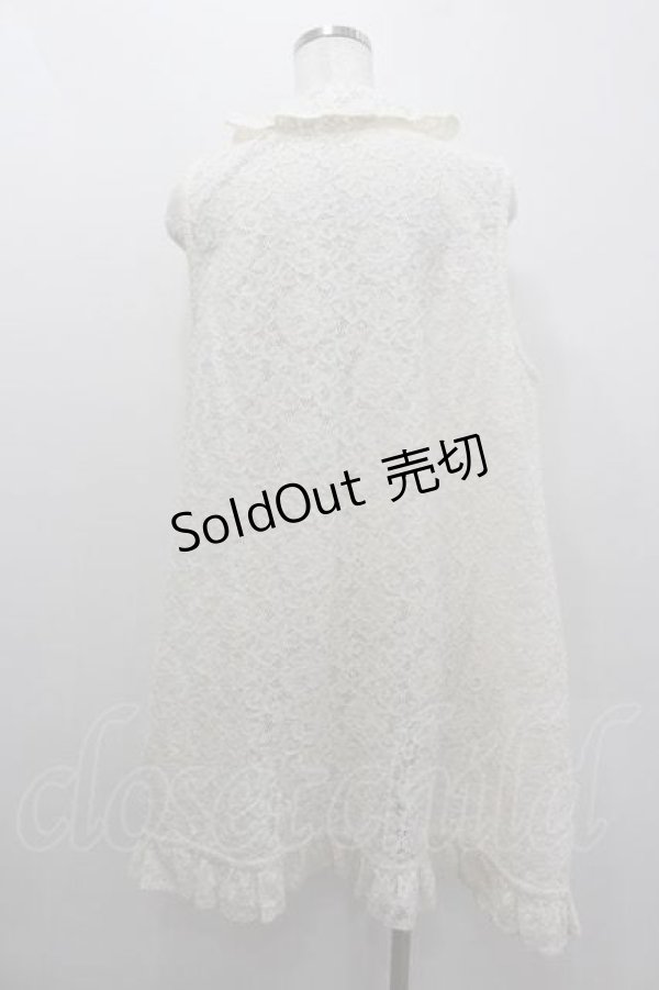 画像2: INGEBORG / 総レースロングジレ 11号 アイボリー I-26-01-10-098-LO-TO-SA-ZI (2)