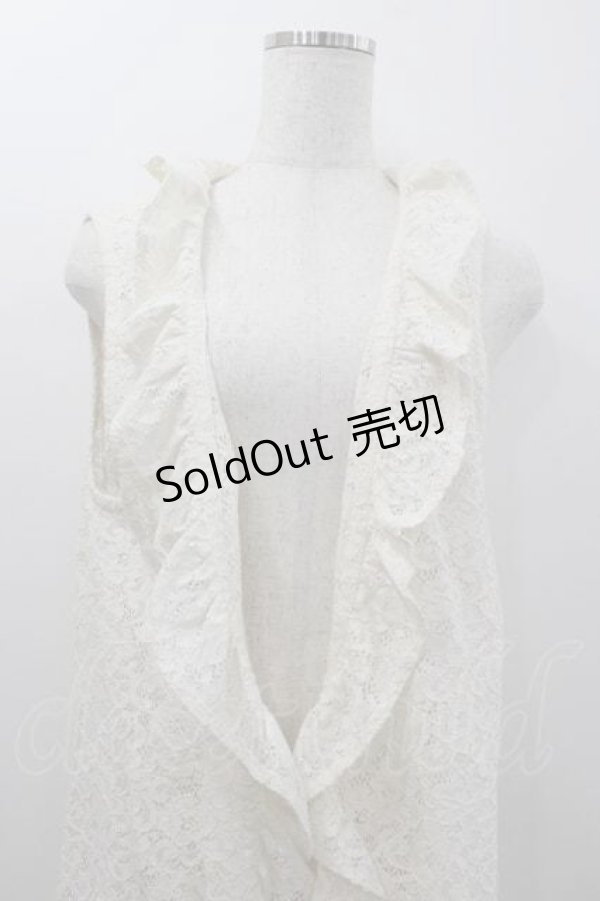 画像3: INGEBORG / 総レースロングジレ 11号 アイボリー I-26-01-10-098-LO-TO-SA-ZI (3)