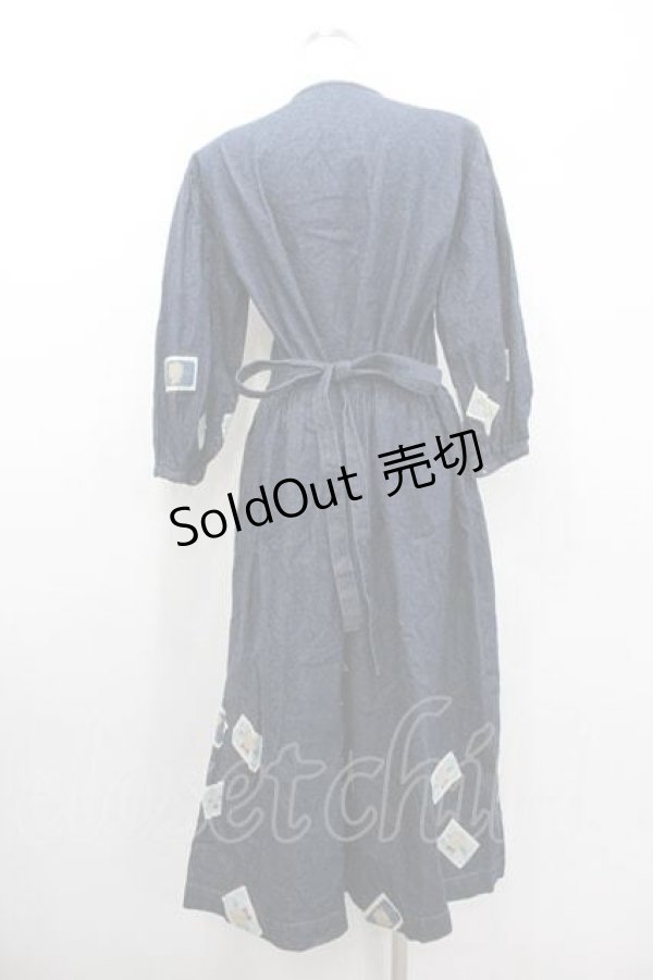 画像4: PINK HOUSE / かおくまワッペンデニムワンピース  青デニム I-26-01-10-102-LO-OP-SA-ZI (4)