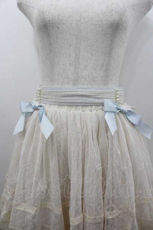 画像2: Hoshibako Works / リボンミルフィーユスカート  サックス I-26-01-10-104-LO-SK-SA-ZI (2)