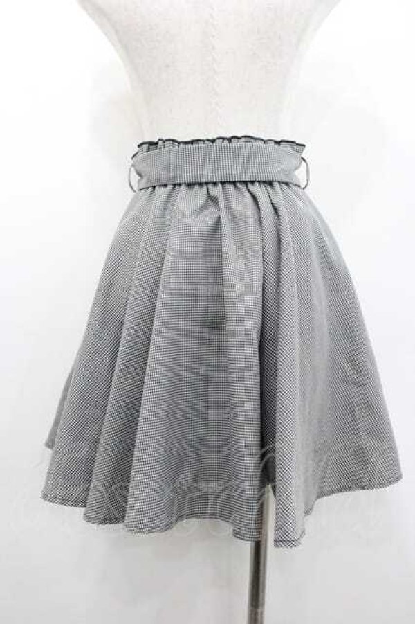 画像2: evelyn / 千鳥柄スカート  黒Ｘ白 I-26-01-10-105-LO-SK-SA-ZI (2)