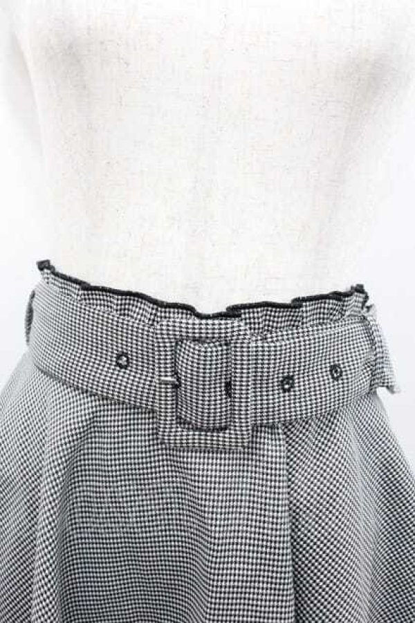 画像3: evelyn / 千鳥柄スカート  黒Ｘ白 I-26-01-10-105-LO-SK-SA-ZI (3)