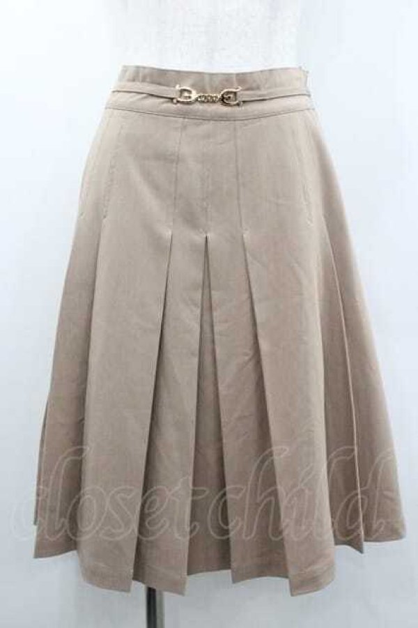 画像1: Fi.n.t / ダブルレースアップニットフレアースカート  ベージュ I-26-01-10-107-CA-SK-SA-ZI (1)