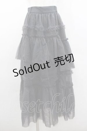 画像: HARE / チュールフリルスカート  グレー I-26-01-10-109-0-SK-SA-ZI