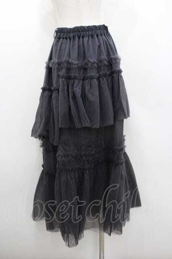 画像2: HARE / チュールフリルスカート  グレー I-26-01-10-109-0-SK-SA-ZI (2)