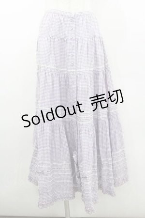 画像: PINK HOUSE / ギンガムチェックスカート  ラベンダーＸ白チェック I-26-01-10-113-LO-BL-SA-ZI