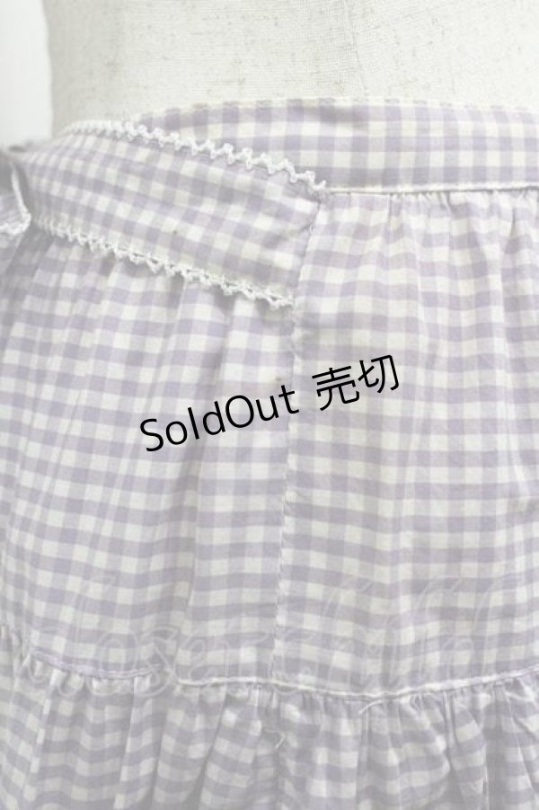 画像3: PINK HOUSE / ギンガムチェックスカート  ラベンダーＸ白チェック I-26-01-10-113-LO-BL-SA-ZI (3)