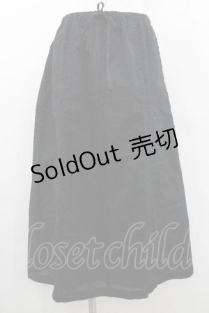 画像: PINK HOUSE / 縦フリル&ピンタックローンスカート  ブラック I-26-01-10-114-LO-SK-SA-ZI